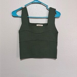Listicle Dark Green Crop Top
